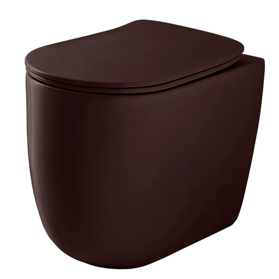 WC-istuin Kerasan Nolita 5318 Rimless S/P-lukko lattiamalli matta eri värejä