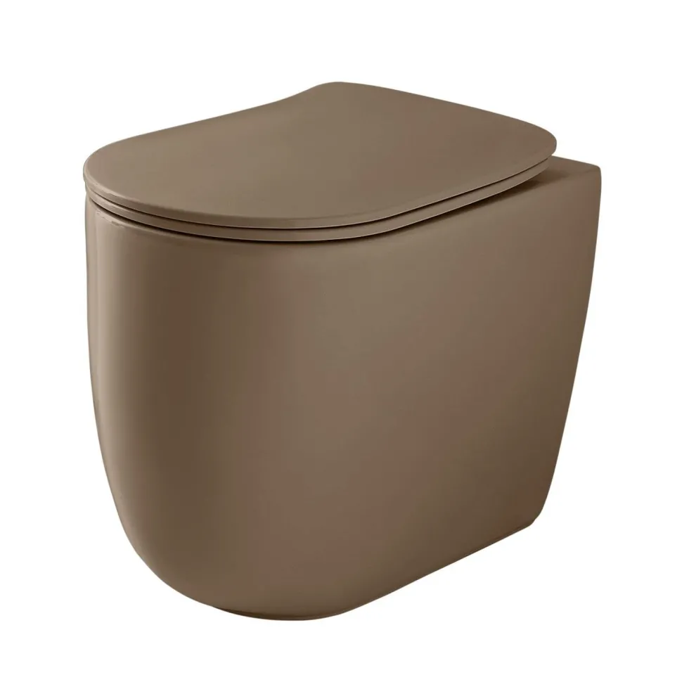 WC-istuin Kerasan Nolita 5318 Rimless S/P-lukko lattiamalli matta eri värejä