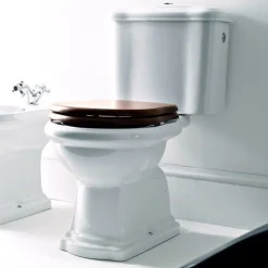 WC-istuin Kerasan Retro 3 S-lukko pronssi 3/6l kaksoishuuhtelu