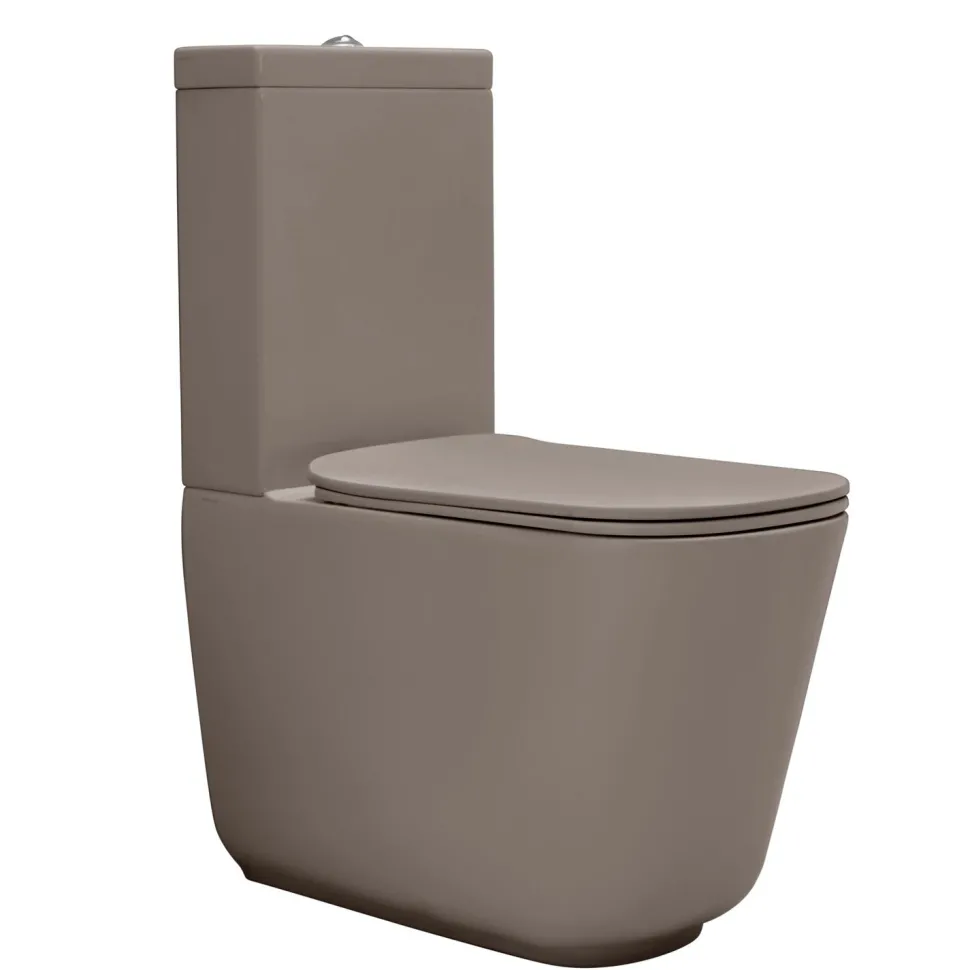 WC-istuin Kerasan Tribeca 3/6l kaksoishuuhtelu S/P-lukko matta eri värejä