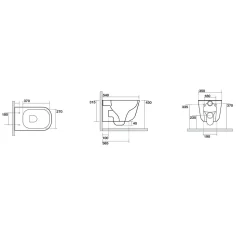 WC-istuin Kerasan Tribeca Rimless 5114 seinämalli valkoinen