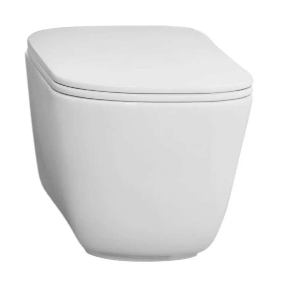 WC-istuin Kerasan Tribeca Tech 5118TK Rimless lattiamalli S/P-lukko valkoinen