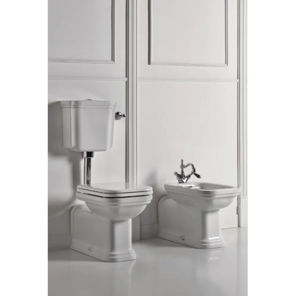 WC-istuin Kerasan Waldorf 2 keraamisella alasäiliöllä pronssi