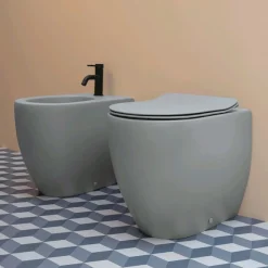 WC-istuin Lavabo Glomp, back to wall, huuhtelukaulukseton, matta, eri värejä