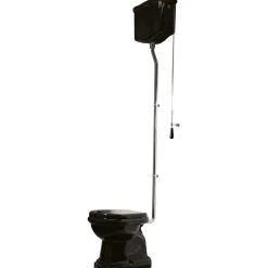 WC-istuin Lavabo Retro High, P-lukko, kiiltävä musta, eri värejä