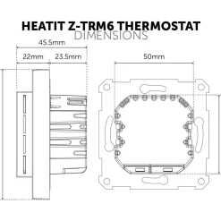 Yhdistelmätermostaatti Heatit Z-Wave Z-TRM6