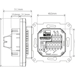 Yhdistelmätermostaatti Heatit Z-Wave Z-TRM3