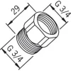 Yksisuuntaventtiili Oras 105302 G3/4xG3/4 kromi