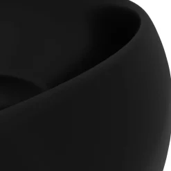 Ylellinen pesuallas pyöreä matta musta 40x15 cm keraami