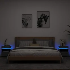 Yöpöydät LED-valoilla 40x39x48,5 cm, eri värejä ja pakkauskokoja (33073)