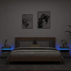 Yöpöydät LED-valoilla 40x39x48,5 cm, eri värejä ja pakkauskokoja (33073)