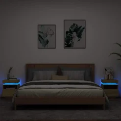 Yöpöydät LED-valoilla 40x39x48,5 cm, eri värejä ja pakkauskokoja (33073)