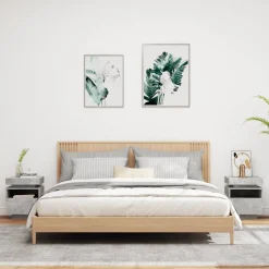 Yöpöydät LED-valoilla 40x39x48,5 cm, eri värejä ja pakkauskokoja (33073)