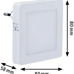 Yövalo Paulmann Esby Square, 3000K, 0,7lm, hämärätunnistin